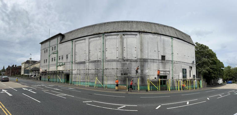 Ulverston's Roxy cinema teases new look as scaffolding starts to come off