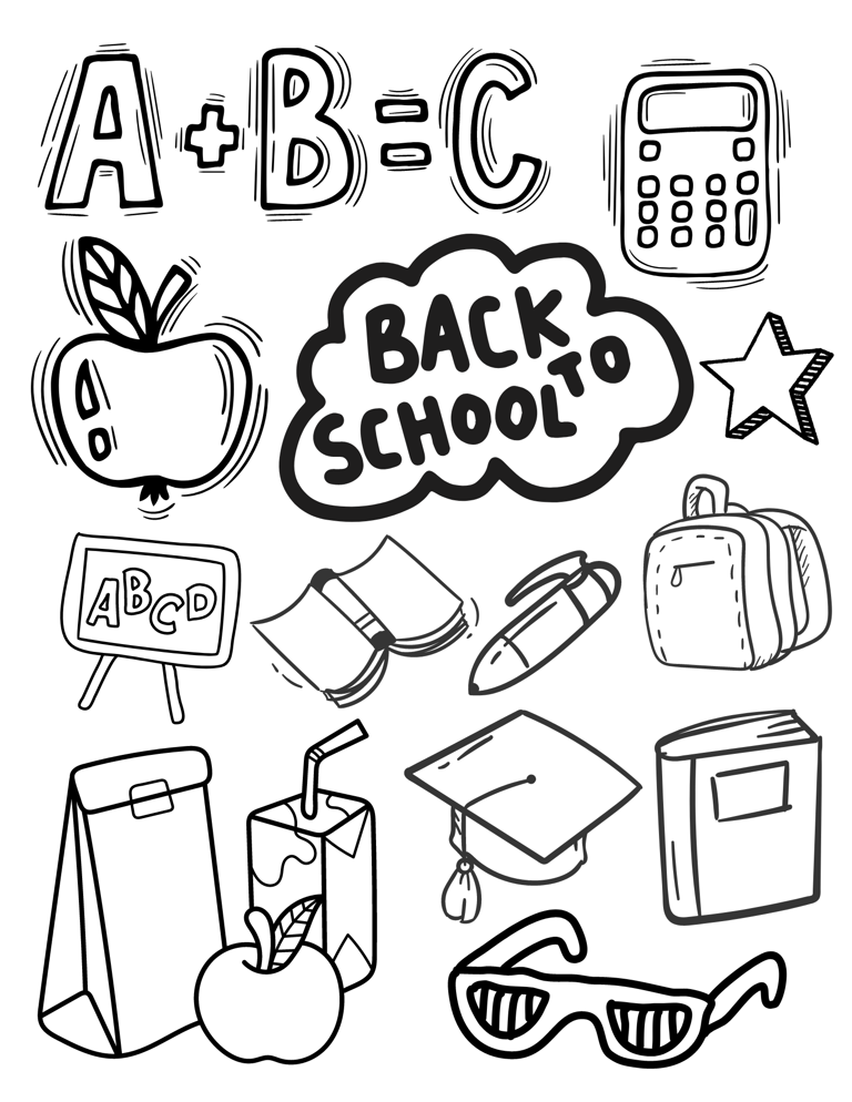 Fun And Free Printable Back To School Coloring Pages