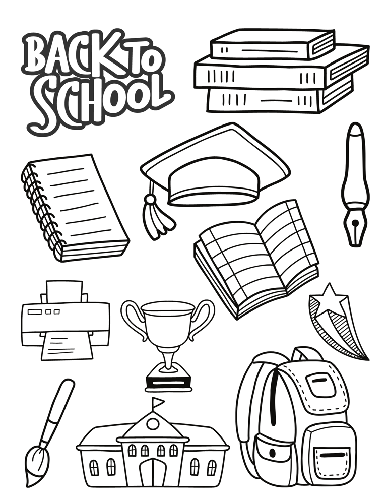 Fun and Free Printable Back to School Coloring Pages