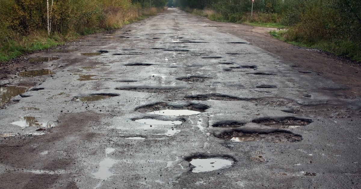 <p> Potholes can damage everything from your tires to your exhaust system and shocks. A nasty pothole can also knock your car out of alignment.  </p> <p> Damage from potholes can create problems in the future, too, such as increasing the likelihood of rust and engine issues. </p> <p> A collision policy might cover costs to repair pothole damage. If you routinely drive in an area with many potholes, consider adding this coverage if you haven’t already.</p>