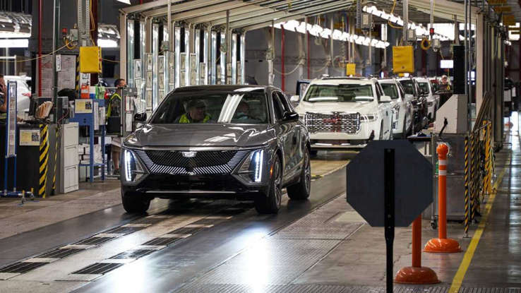 Cadillac Lyriq production at GM’s Spring Hill, Tennessee, assembly plant