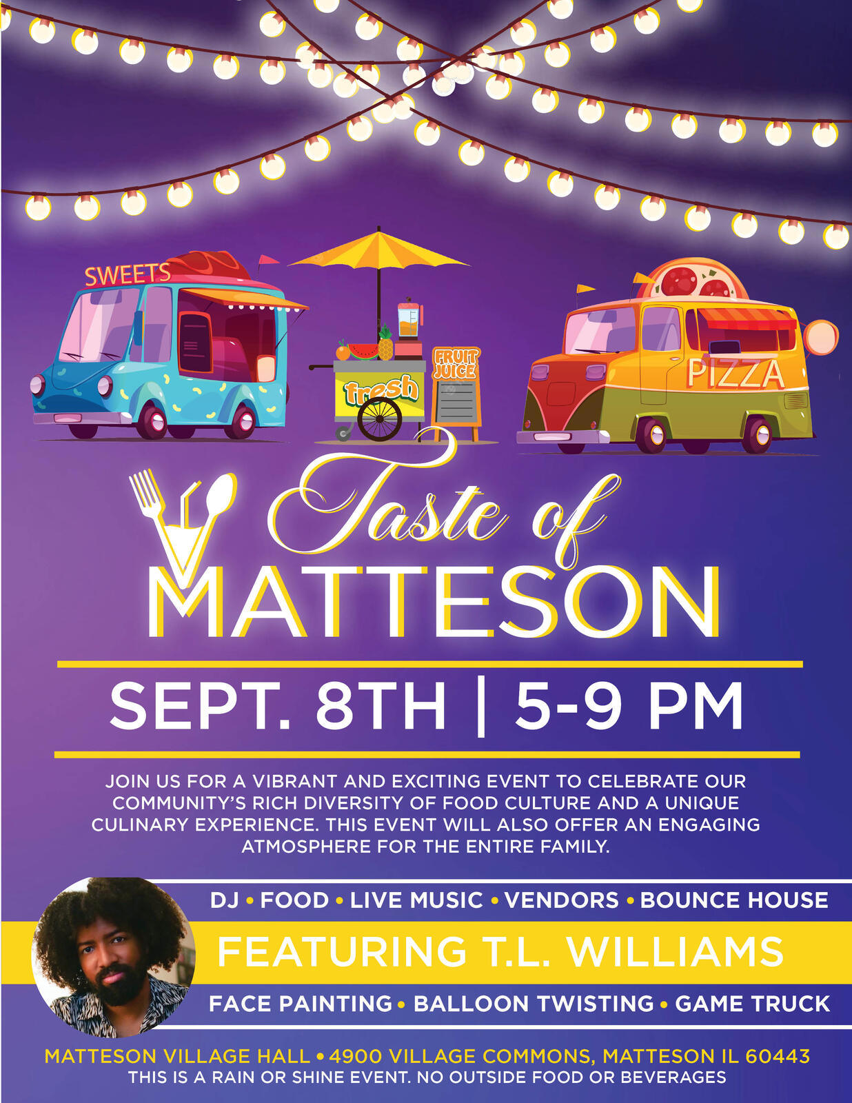 SAVE THE DATE Taste of Matteson is Back! Village of Matteson