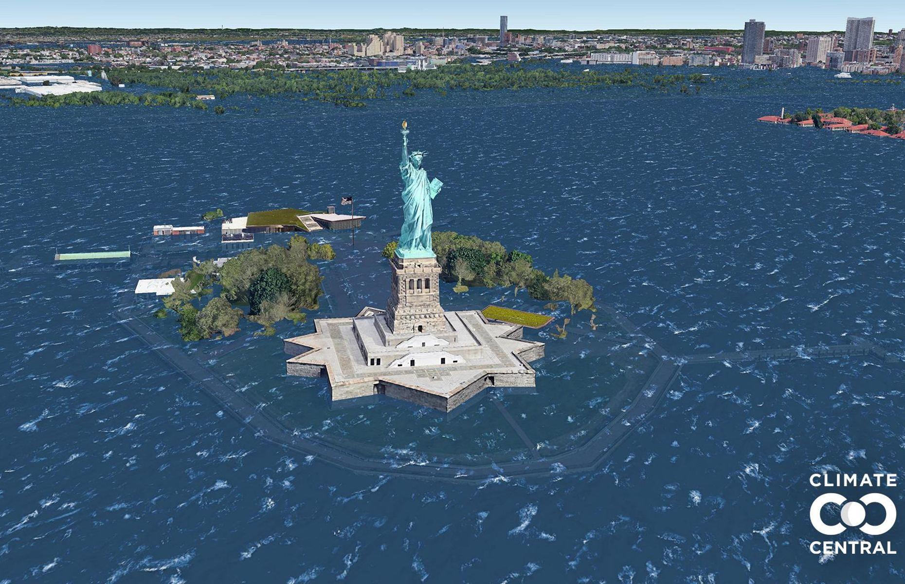 <p>Built to commemorate America's centennial anniversary of independence, the Statue of Liberty has stood over New York Bay for more than 130 years. As you can see here, however, its star-shaped base and the island on which it stands would be mostly submerged due to the climate crisis.</p>  <p><strong><a href="https://www.loveexploring.com/galleries/92886/incredible-images-that-show-the-true-impact-of-climate-change">Now read on for more shocking images that show the true impact of climate change today</a></strong></p>