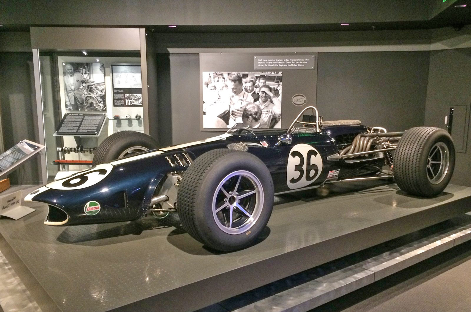 <p>Also known as the T1G, the Eagle Mk1 was a Formula One racing car designed by Len Terry for Dan Gurney’s Anglo-American Racers team in 1966. It is considered to be one of the most beautiful Grand Prix cars ever raced.</p><p>Dan Gurney won the 1967 Belgian Grand Prix behind the wheel of the Eagle Mk1, marking the first win for an American constructor in a Grand Prix race since 1921. Gurney is also one of only three drivers to win a Formula One Grand Prix in a car of their own construction.</p>