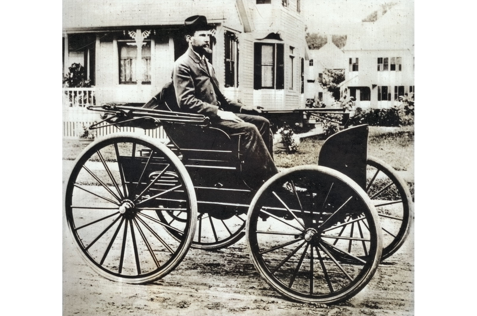<p>The origins of American motor racing harken all the way back to <strong>November 28, 1895</strong>, when six vehicles lined up in Chicago for a 54-mile race to Evanston, Illinois, and back. Just two years earlier, brothers Charles and Frank Duryea built the “Road Wagon,” the first-ever American-made gasoline-powered automobile. It didn’t take them too long to wonder, “Hmm, maybe we should race this thing.”</p><p>10 hours after the vehicles left the starting line, the Duryea Motor “Road Wagon” crossed the finish line, clocking in at 7.3 mph and winning the $2000 prize money. America’s inaugural road race was won with a single cylinder and just four horsepower.</p>