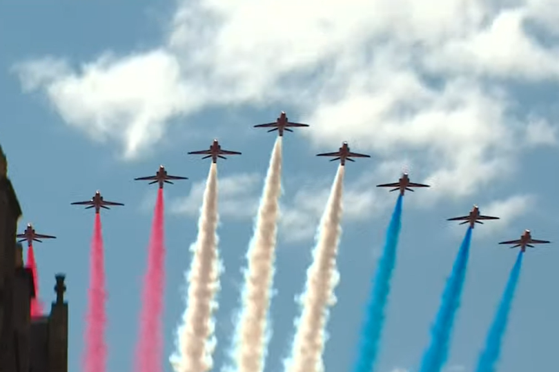 edinburgh and lothian residents could see iconic red arrows in training flypast
