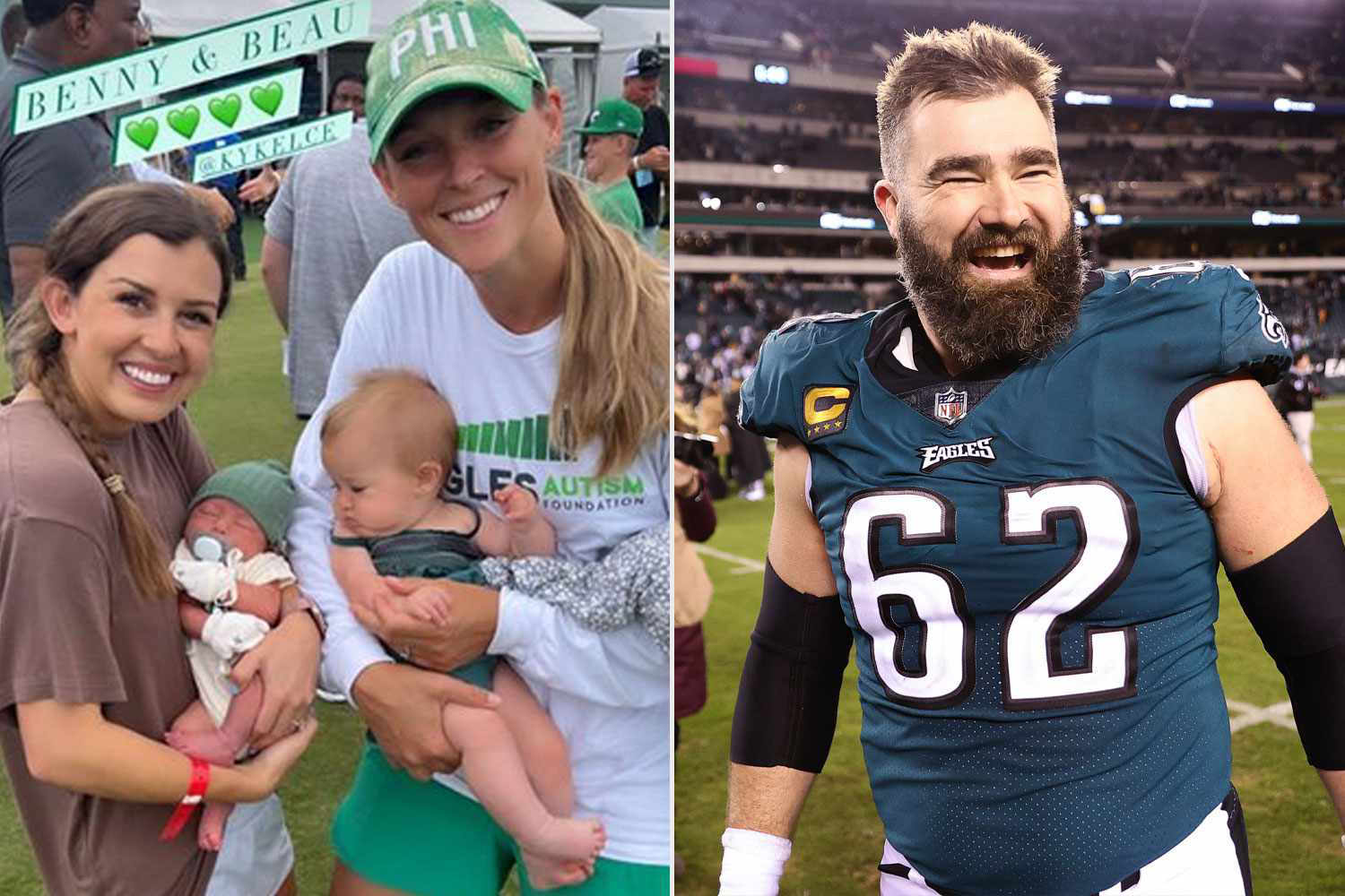 Philadelphia Eagles Wives Kylie Kelce and Annie Elliott Pose with Their ...