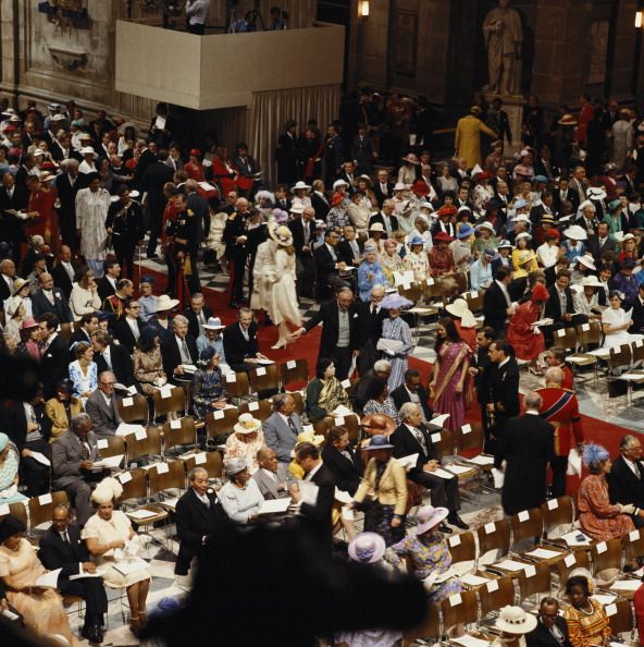 <p>Wedding guests were shown to assigned seats by ushers as St. Paul's Cathedral prior to the bride and groom's arrival. Sure, the venue was packed, but <a href="https://www.bbc.com/historyofthebbc/anniversaries/july/wedding-of-prince-charles-and-lady-diana-spencer">750 million people were watching worldwide</a>. So, like, no pressure.</p>