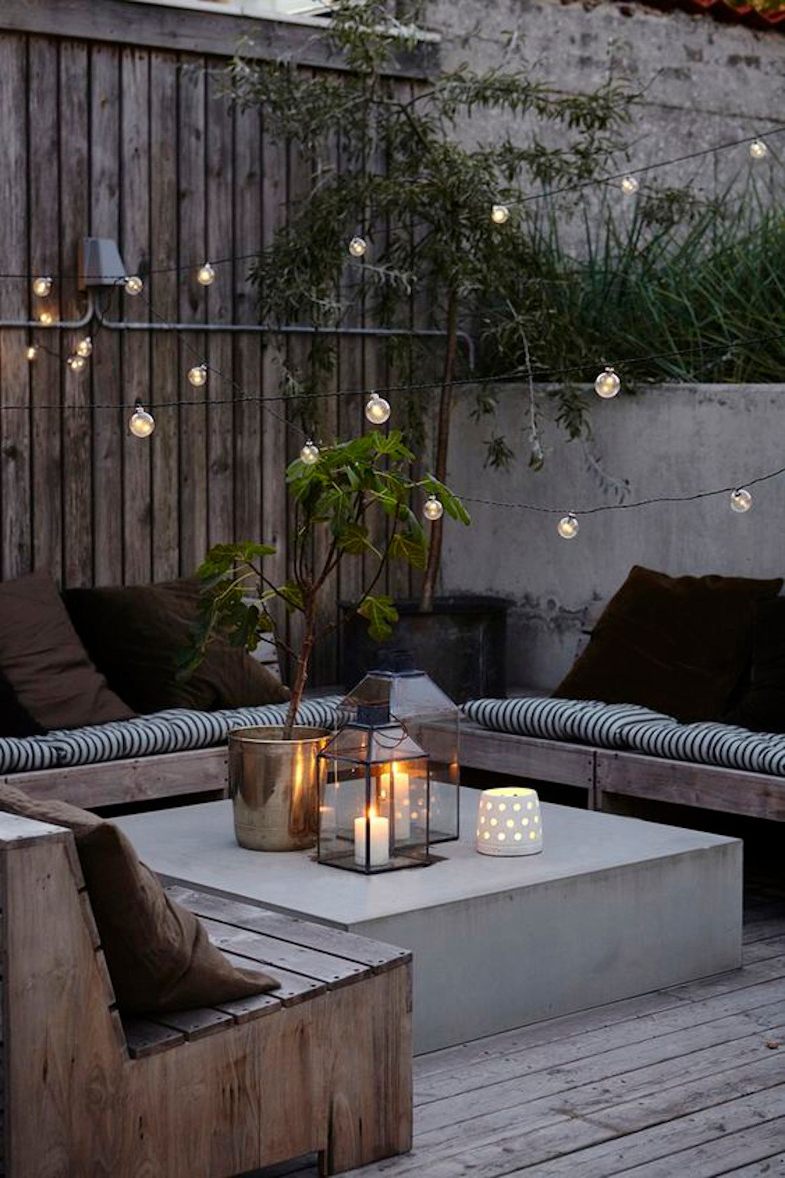 <p>                     Choose a selection of backyard party lighting to add that all-important glow at dusk – the evening garden needs lots of lights to get the right effect.                   </p>                                      <p>                     For the best results add layers of lighting at different heights. Start with tea lights in glass jars and hurricane lights at table height, then add festoon lights looped through the branches of shrubs, around pergolas or along fences.                   </p>