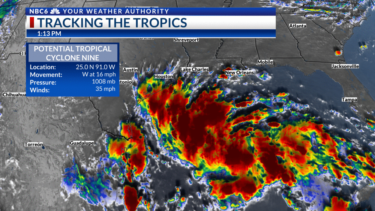 Depression in the Gulf? Will we see any rain?