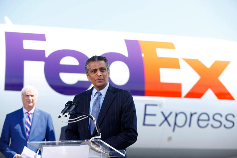 FedEx President and CEO Raj Subramaniam’s compensation totaled $13.2 million for fiscal year 2023.