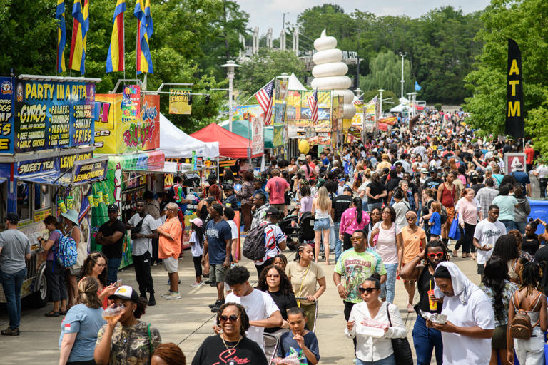 People out at the Dogwood Festival on Saturday, April 29, 2023. This year's Dogwood Festival marks 42nd years of family-friendly fun for the Fayetteville community.