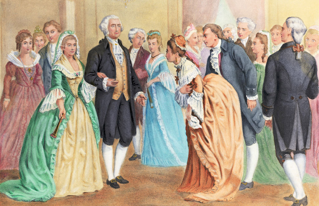 <p>There are numerous accounts of Washington dancing late into the night at parties and balls, as well as his love for the theater, which he frequented regularly. </p> <p>During a time when men and women were often separated, Washington was known to go out of his way to converse and interact with women.</p>