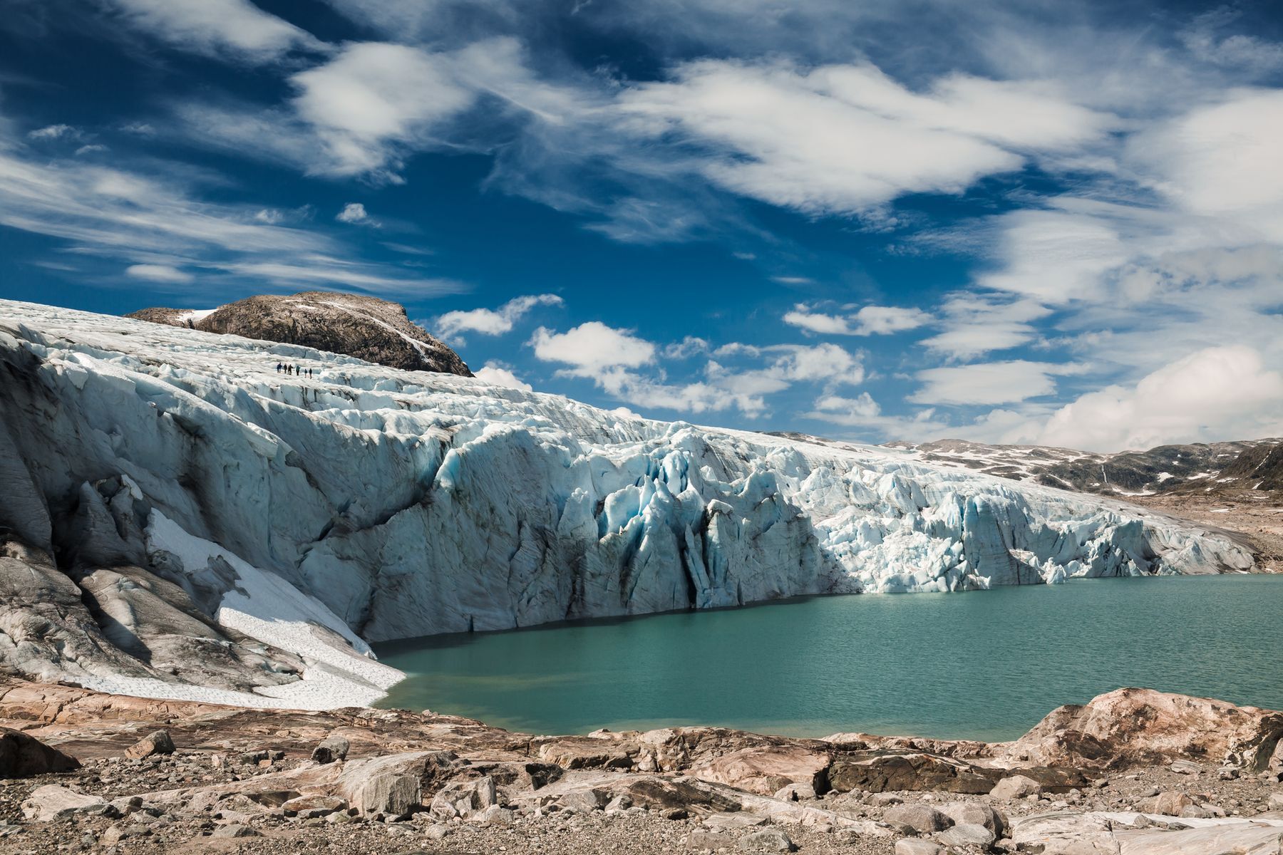 With a surface area of over 475 square kilometres (183 square miles), this is the largest continental glacier in Europe. Visitors from the world over are drawn to <a href="https://www.visitnorway.com/listings/jostedalsbreen-national-park/5160/?lang=usa" rel="noreferrer noopener">Jostedalsbreen</a> to marvel at its astonishing crevasses and fascinating glacial formations. For favourable, safe weather conditions, it’s best to explore this icy wonder between June and August.