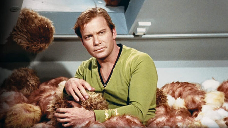 Captain Kirk and Tribbles in <a>The Original Series</a>