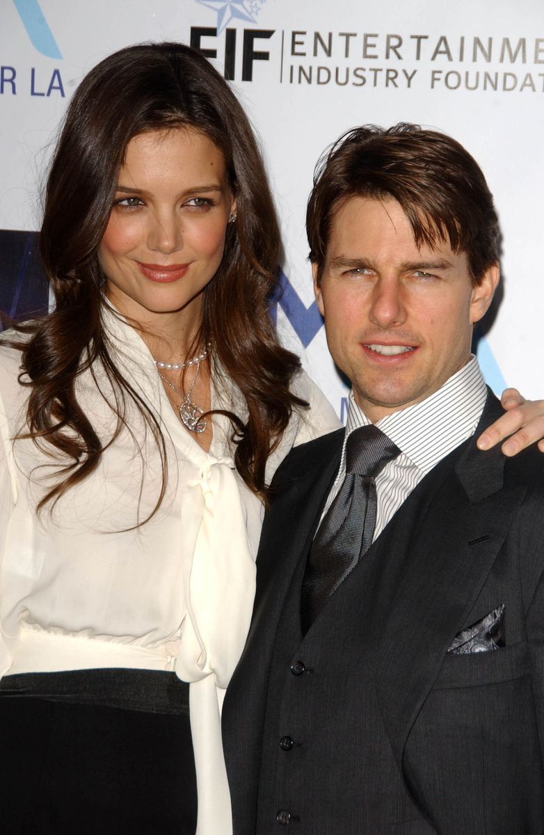 Imagine what it was like for Katie Holmes to go from having a childhood crush on Cruise to becoming his girlfriend; it happened <a href="https://www.hollywoodreporter.com/news/general-news/tom-cruise-katie-holmes-timeline-divorce-343591/" rel="noreferrer noopener">in April 2005</a>. Shortly after her role as Joey Potter on <em>Dawson’s Creek </em>came to a close, she met the actor about a role in <em>Mission: Impossible III</em>. A few weeks later, the duo appeared together in Rome and Cruise <a href="https://www.theringer.com/tv/2018/8/1/17631658/tom-cruise-oprah-couch-jump" rel="noreferrer noopener">jumped for joy over the relationship on The Oprah Winfrey Show</a>. The pair announced their engagement by June.