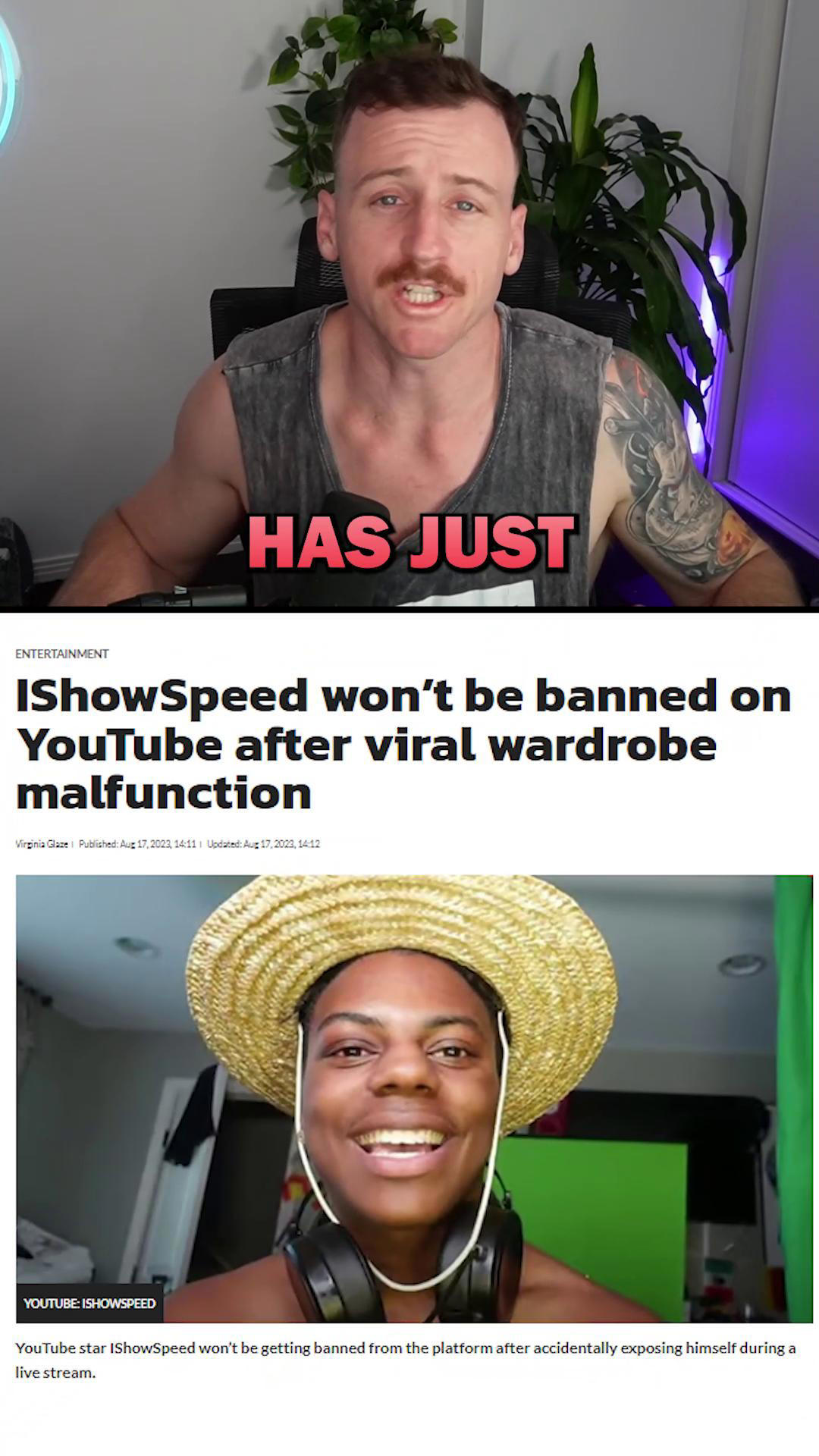 IShowSpeed won't be banned on  after viral wardrobe