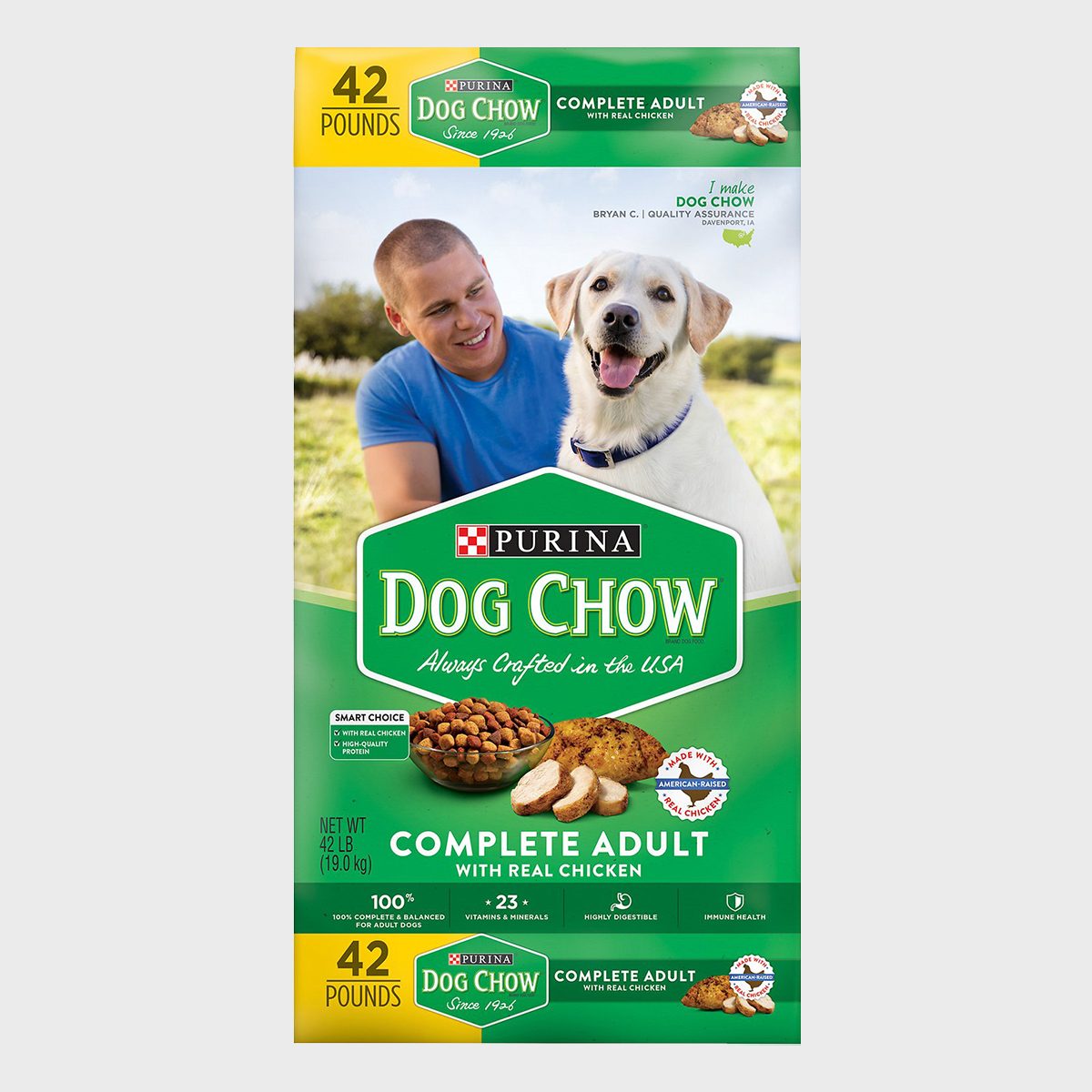 <p>You only want to give your pup the best, but it would be nice if the best didn't break the bank. The good news: It doesn't have to. According to Dr. Navratik, Purina Dog Chow is the way to go—and at just $24.99 for a 42-pound bag, we can totally see why. With real chicken and 23 vitamins and minerals, it provides adult dogs with a complete, balanced diet at just a fraction of the cost of other dry large breed dog foods. Tempted to feed your pup some table food? These are the <a href="https://www.rd.com/article/vegetables-fruits-dogs-can-cant-eat/">fruits and vegetables dogs can (and can't) eat</a>.</p> <p><strong>Highlights:</strong></p> <ul> <li>Wallet-friendly</li> <li>Contains 23 vitamins and minerals, including biotin</li> <li>Helps to clean your dog's teeth</li> </ul> <p class="listicle-page__cta-button-shop"><a class="shop-btn" href="https://www.chewy.com/dog-chow-complete-adult-real-chicken/dp/127736">Shop Now</a></p>