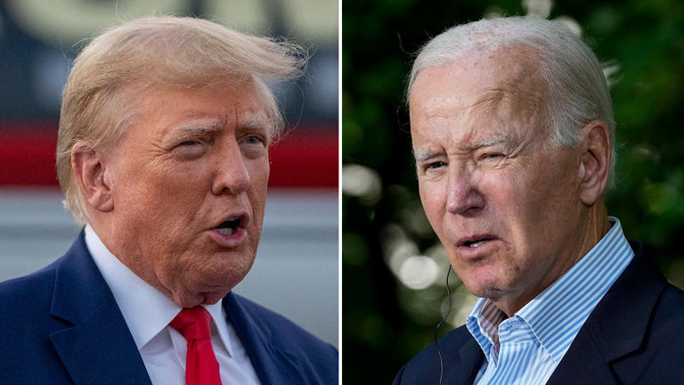 The article warned about Former President Donald Trump beating President Joe Biden in recent polling in swing states.