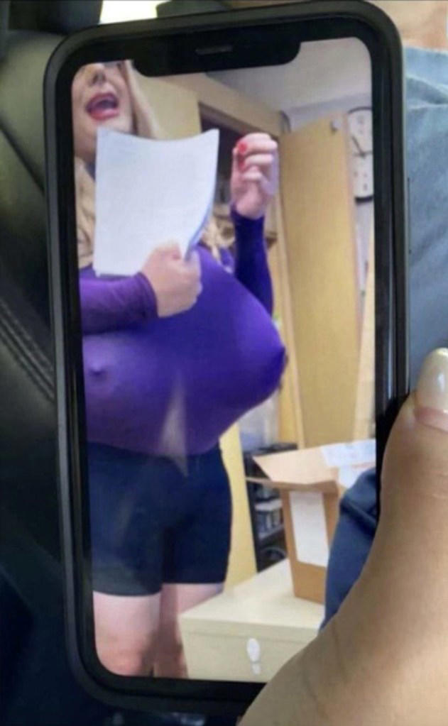Trans teacher known for massive prosthetic Z-cups seen without breasts for  return to Canadian classroom