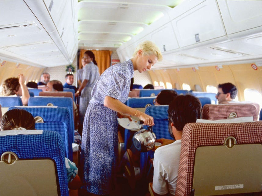 <p>Flying saw some fun arrangements in the '80s.</p><p>Continental Airlines (now United Airlines) even tested out a "Pub" configuration complete with a bar stocked with alcohol and circular tables surrounded by swivel chairs, <a href="https://www.forbes.com/sites/douggollan/2020/05/12/remembering-us-airlines-that-are-no-longer-with-us/?sh=20072bfacea9" rel="noopener">Forbes</a> reported.</p><p>Passengers could also make a visit to the cockpit during the flight where children were given a commemorative wing pin to remember the experience, <a href="https://www.usatoday.com/story/travel/roadwarriorvoices/2016/03/16/flying-in-the-1980s/81817754/" rel="noopener">USA Today</a> reported.</p>