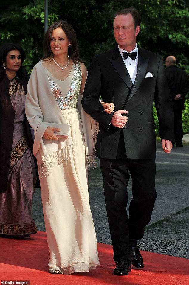 Gustav and Carina of Denmark pictured together in 2010. Until last year, the couple were banned from marrying as a result of a rule made by the royal's grandfather Prince Gustav Albrecht