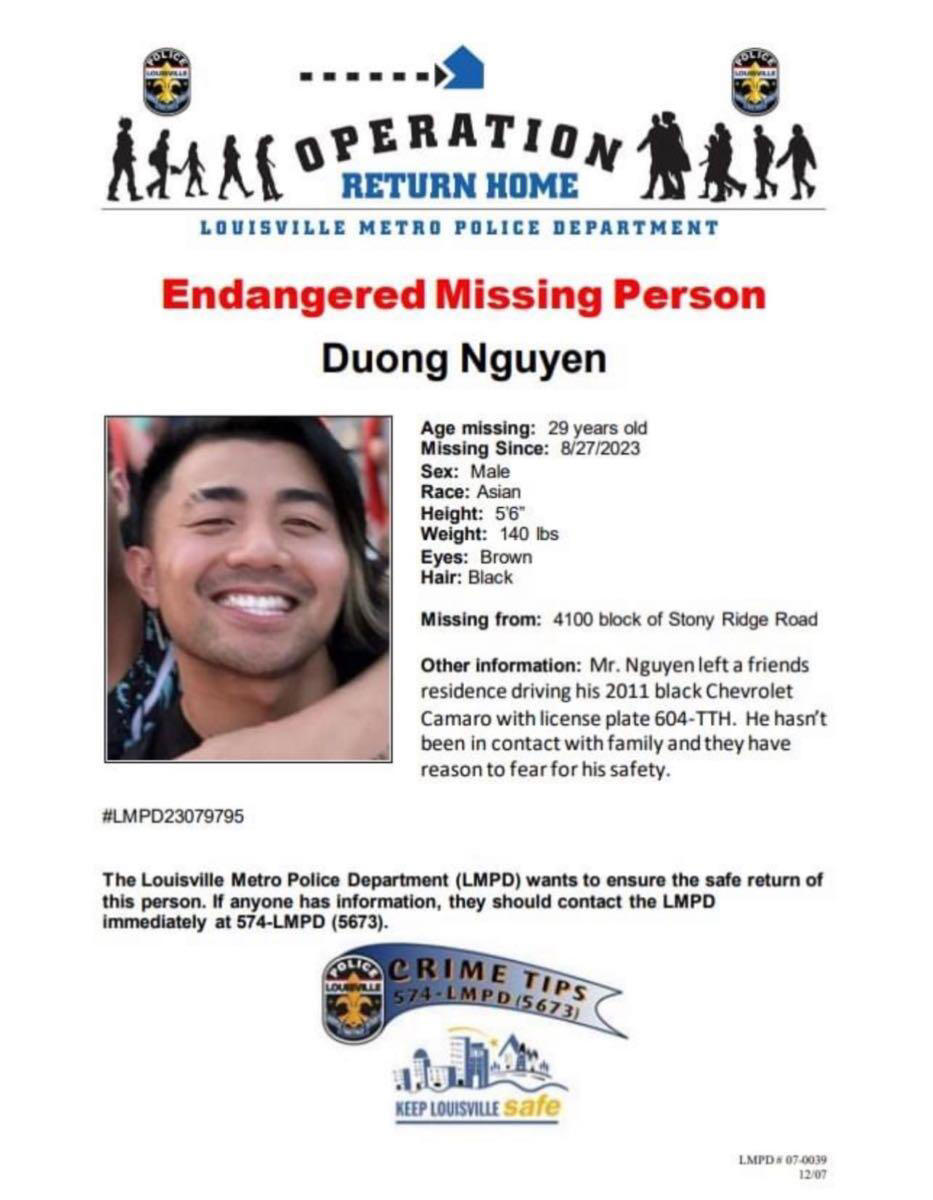 My friend Duong Nguyen who goes by “Yo” went missing around late ...