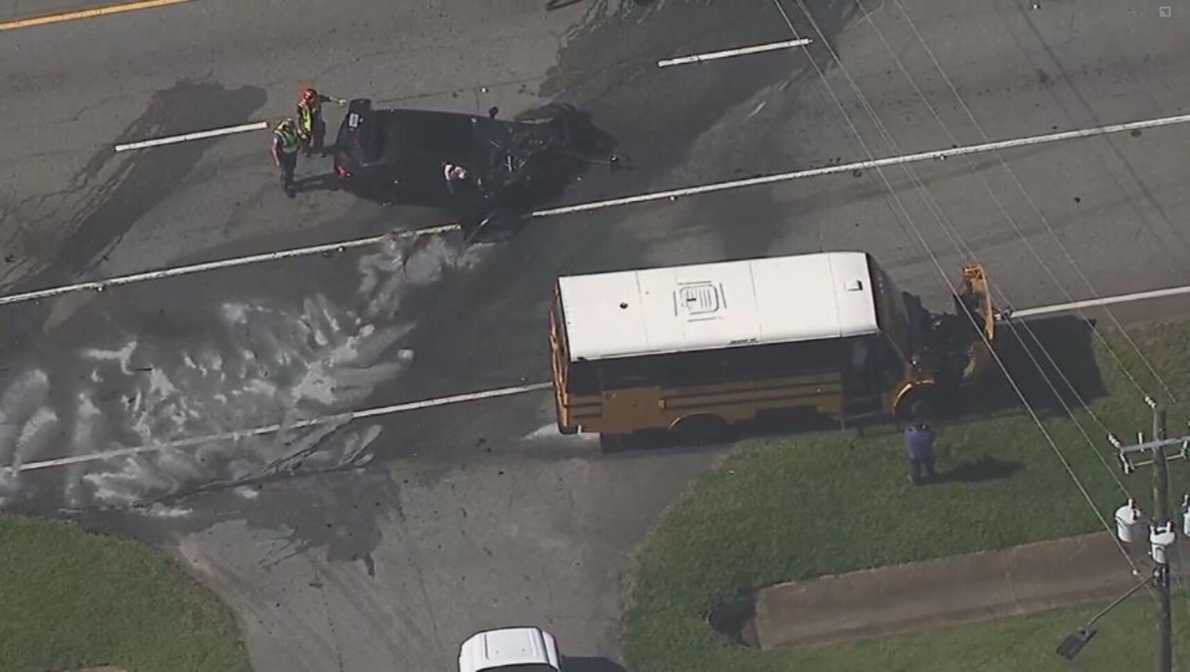 Gwinnett County school bus involved in 4-car crash with kids on board