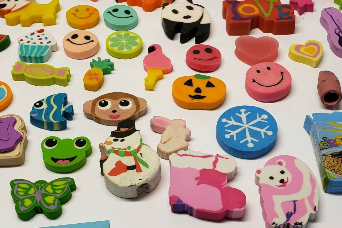 In the '80s, teachers were a little more lax about the school supplies they let into their classrooms, and kids took full advantage in the form of novelty erasers. These colorful rubber gems often didn't work that well, spreading pencil smudges and sometimes even shredding paper. Still, function was beside the point — they just looked cool. Our favorite varieties included the <a href="https://www.eightieskids.com/10-pencil-erasers-that-will-take-you-back-to-your-school-days/">erasers that looked like food</a> and the ubiquitous rainbow designs.