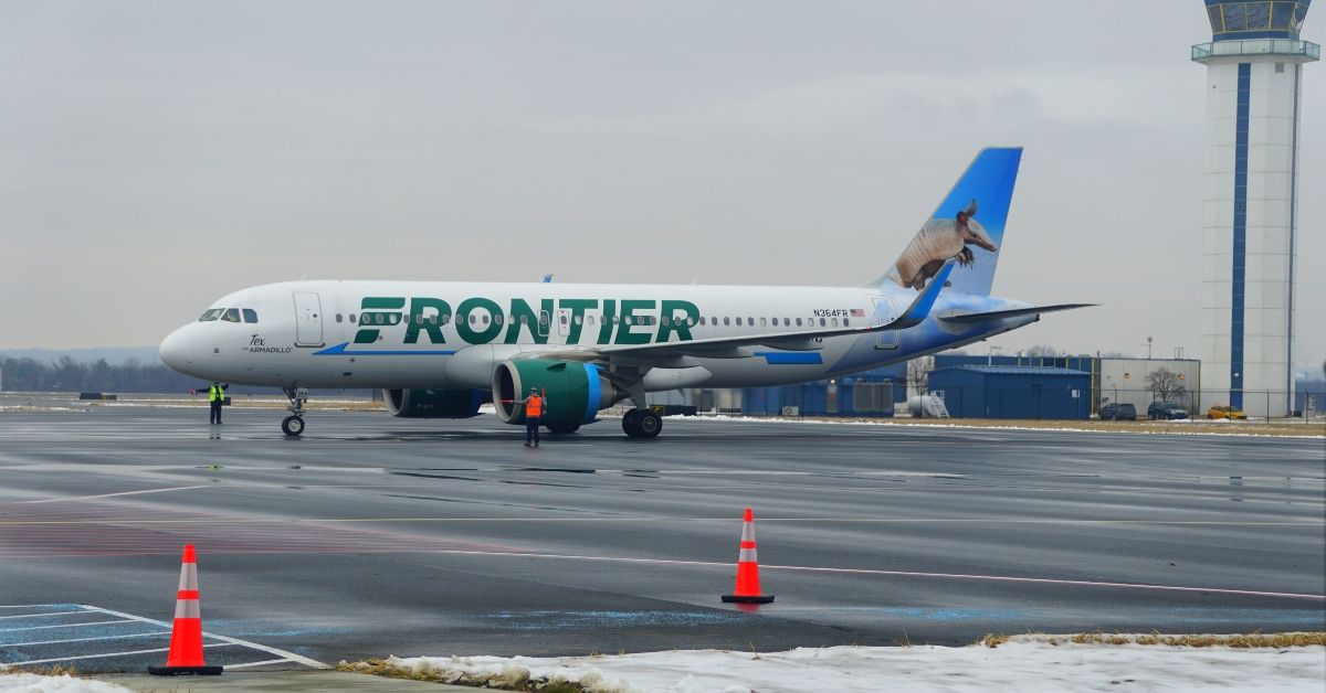 <p> Frontier Airlines is a low-cost carrier that operates flights across the U.S., Mexico, and the Caribbean. </p><p>They’re best known for offering lower fares than their counterparts, although they do charge for amenities that some other airlines don't, such as carry-on bags and soft drinks.  </p> <p> Insofar as arriving on time, they rank the lowest on this list in the No. 10 spot. Only a paltry 56.6% of their flights arrived on time in 2022, according to data from 80 airports. </p> <p>  <p class=""><a href="https://financebuzz.com/extra-newsletter-signup-testimonials-synd?utm_source=msn&utm_medium=feed&synd_slide=2&synd_postid=12944&synd_backlink_title=Get+expert+advice+on+making+more+money+-+sent+straight+to+your+inbox.&synd_backlink_position=3&synd_slug=extra-newsletter-signup-testimonials-synd">Get expert advice on making more money - sent straight to your inbox.</a></p>  </p>
