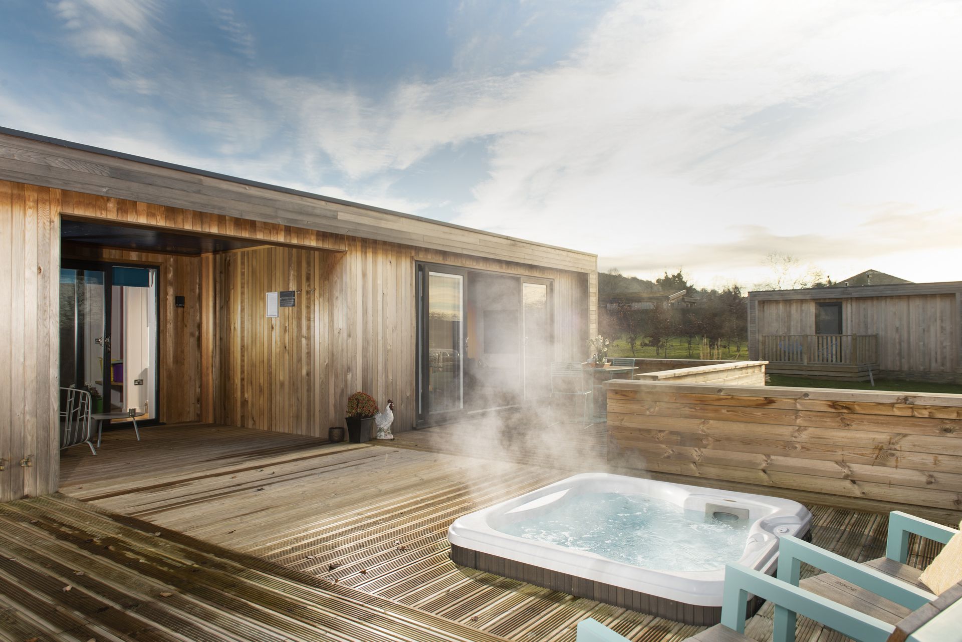 <p>                     If you love the idea of a bubbling pool, but don't want your spa to dominate the aesthetic of your garden, then sinking one into decking is a chic and understated option. Hot tub decks are also great for outdoor-indoor living, as you can enjoy uninterrupted views of your plot from inside the house.                   </p>                                      <p>                     Plus, decking is all the rage right now, being super practical as well as stylish. Just ensure you opt for a version that has plenty of grip underfoot when it gets wet.                   </p>