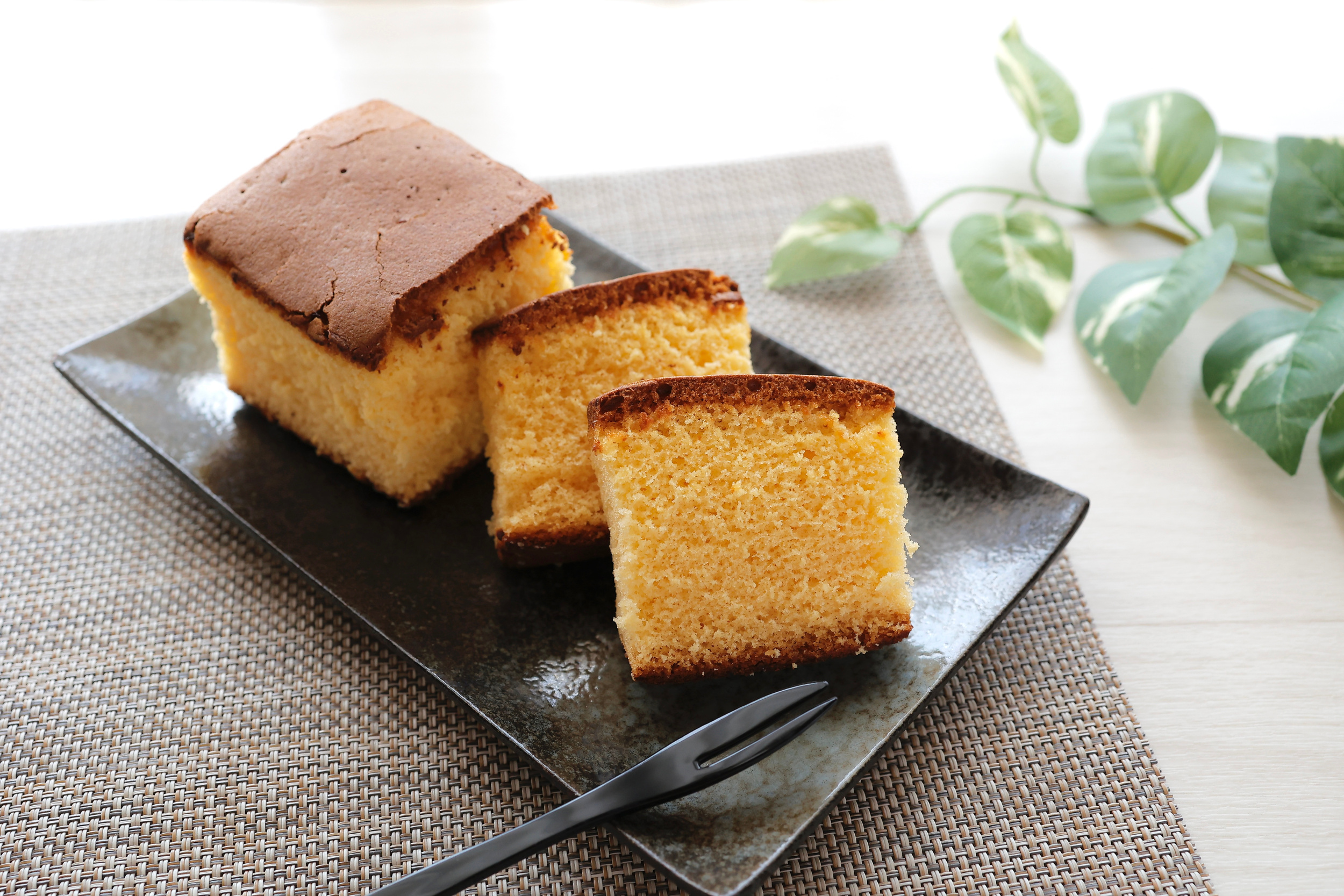 <p><em>Castella</em>, also known as <em>kasutera</em>, is a moist, slightly sweet sponge cake made with flour, sugar, eggs, and a honey syrup, but no butter or oil of any kind...other than non-stick spray, of course. This dessert is an important part of Japanese history, and <a href="https://www.justonecookbook.com/castella/"><span>Just One Cookbook breaks it down for you right here</span></a>.</p><p><a href='https://www.msn.com/en-us/community/channel/vid-cj9pqbr0vn9in2b6ddcd8sfgpfq6x6utp44fssrv6mc2gtybw0us'>Follow us on MSN to see more of our exclusive lifestyle content.</a></p>