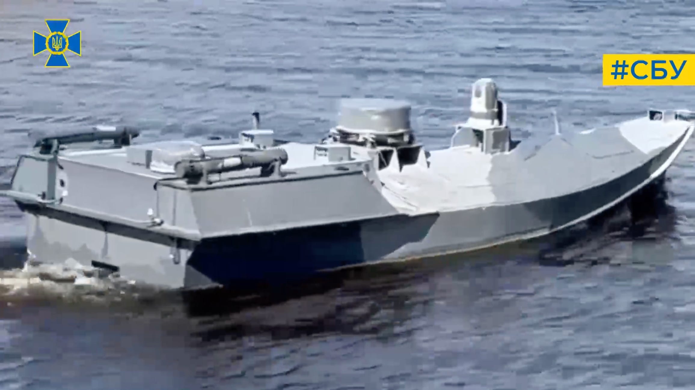 a ukrainian floating drone that is devastating russia's black sea fleet can now fire missiles