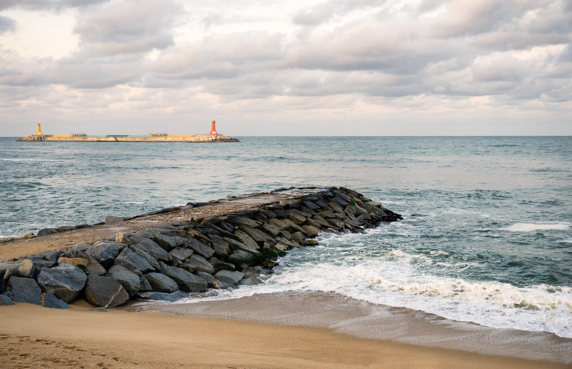 <p>Gangneung is a popular K-drama filming location. Head to Jumunjin Breakwater, pictured, to recreate the classic scene from <em>Goblin</em> (if you know, you know) and spot a series of colorful lighthouses. A little way up the road you’ll find the famous BTS Bus Stop, where the K-pop superband BTS shot their <em>You Never Walk Alone</em> album cover.</p>