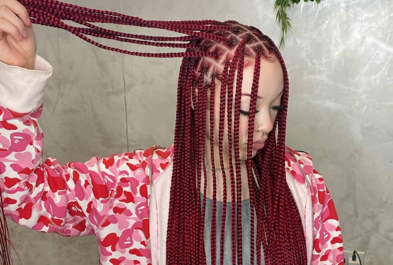 Medium-size knotless braids. Photo: @taylorshawnbeauty Source: Instagram