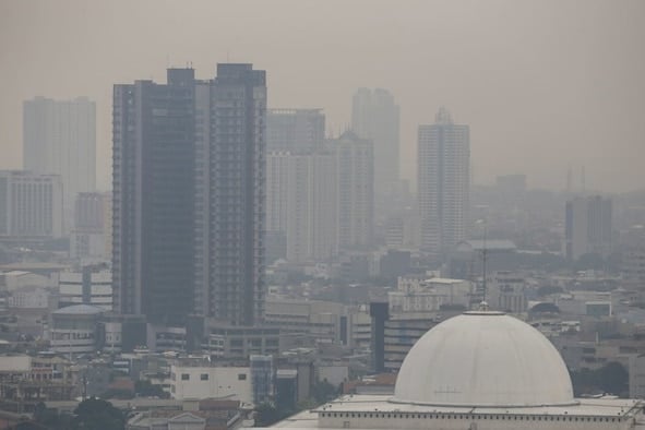 kualitas udara dki jakarta terburuk keempat dunia, inilah wilayah yang terdampak kuat