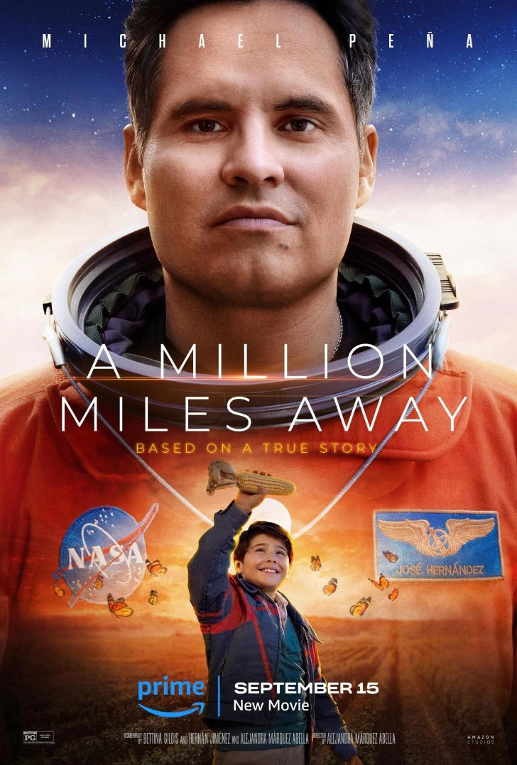 La película "A Million Miles Away" narra la inspiradora historia de José Hernández Moreno, un ingeniero y astronauta de origen mexicano que logra superar sus humildes orígenes como hijo de campesinos para cumplir su sueño de convertirse en astronauta de la NASA. Foto: Prime Video.