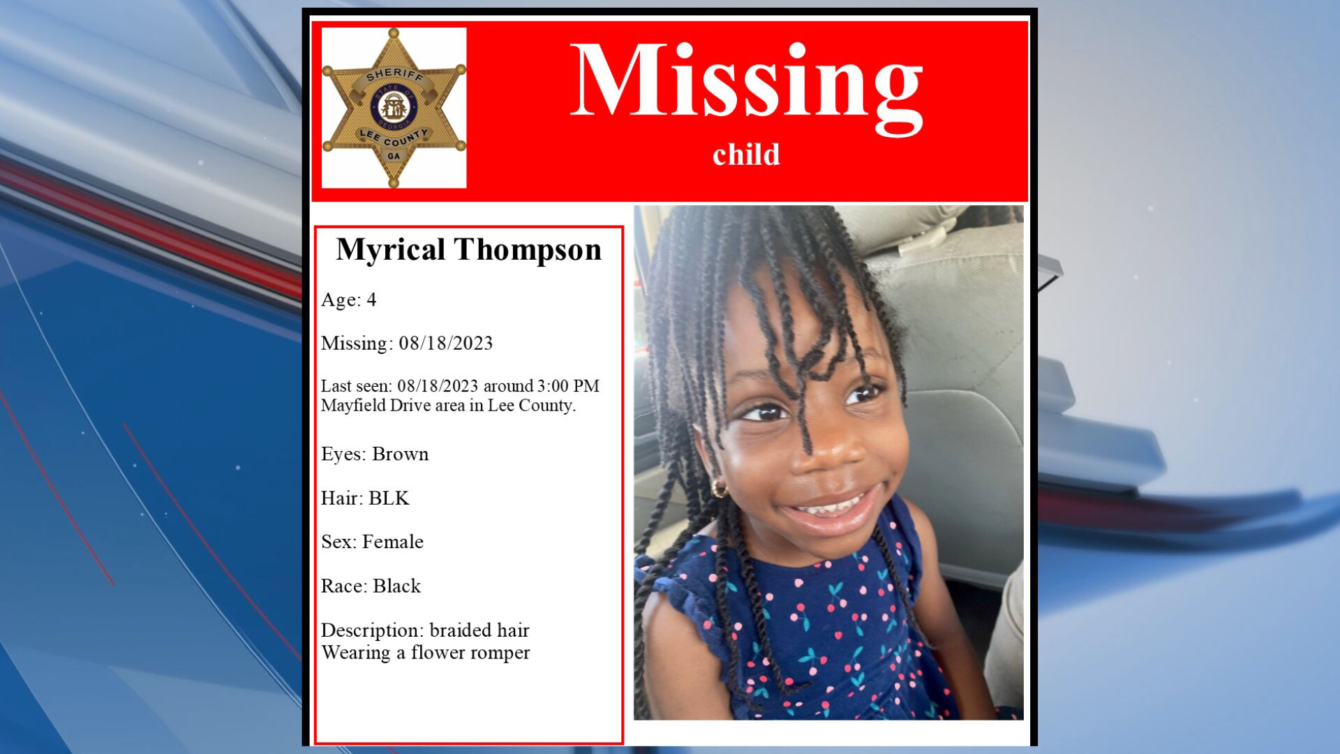 Missing 4 Year Old Found Safe In Lee County