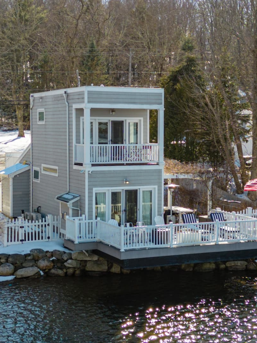 Located just steps from White Lake in upstate New York, this double-decker boathouse offers private dock access, as well as optional kayak and private boat rentals from June through September. Along with a fully-stocked kitchen, both bedrooms have their own private showers and a vine-covered outdoor dining area—complete with a gas fire pit—that can comfortably accommodate up to six guests. $445, Airbnb. <a href="https://www.airbnb.com/rooms/833343149565255098?">Get it now!</a><p>Sign up for our newsletter to get the latest in design, decorating, celebrity style, shopping, and more.</p><a href="https://www.architecturaldigest.com/newsletter/subscribe?sourceCode=msnsend">Sign Up Now</a>