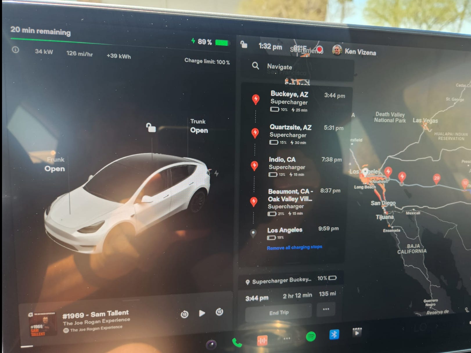 <p>Brian Loughman, a Model 3 owner, said he typically relies solely on the internal navigation system, which incorporates charging sites into the journey and alerts drivers to which charging sites it predicts will be most efficient and which ones are busier. It's a <a href="https://www.businessinsider.com/tesla-owners-share-perks-best-features-electric-car-ev-2023-7#and-applauded-the-navigation-system-that-guides-them-to-the-best-chargers-4">favorite feature among Tesla owners.</a></p><p>"Hop in the car while connected to your home charger and program the full route into the car," Loughman told Insider over email. "It will tell you where to stop, how low your battery will be when you get there, and how many minutes you'll need to charge before continuing on your route."</p>