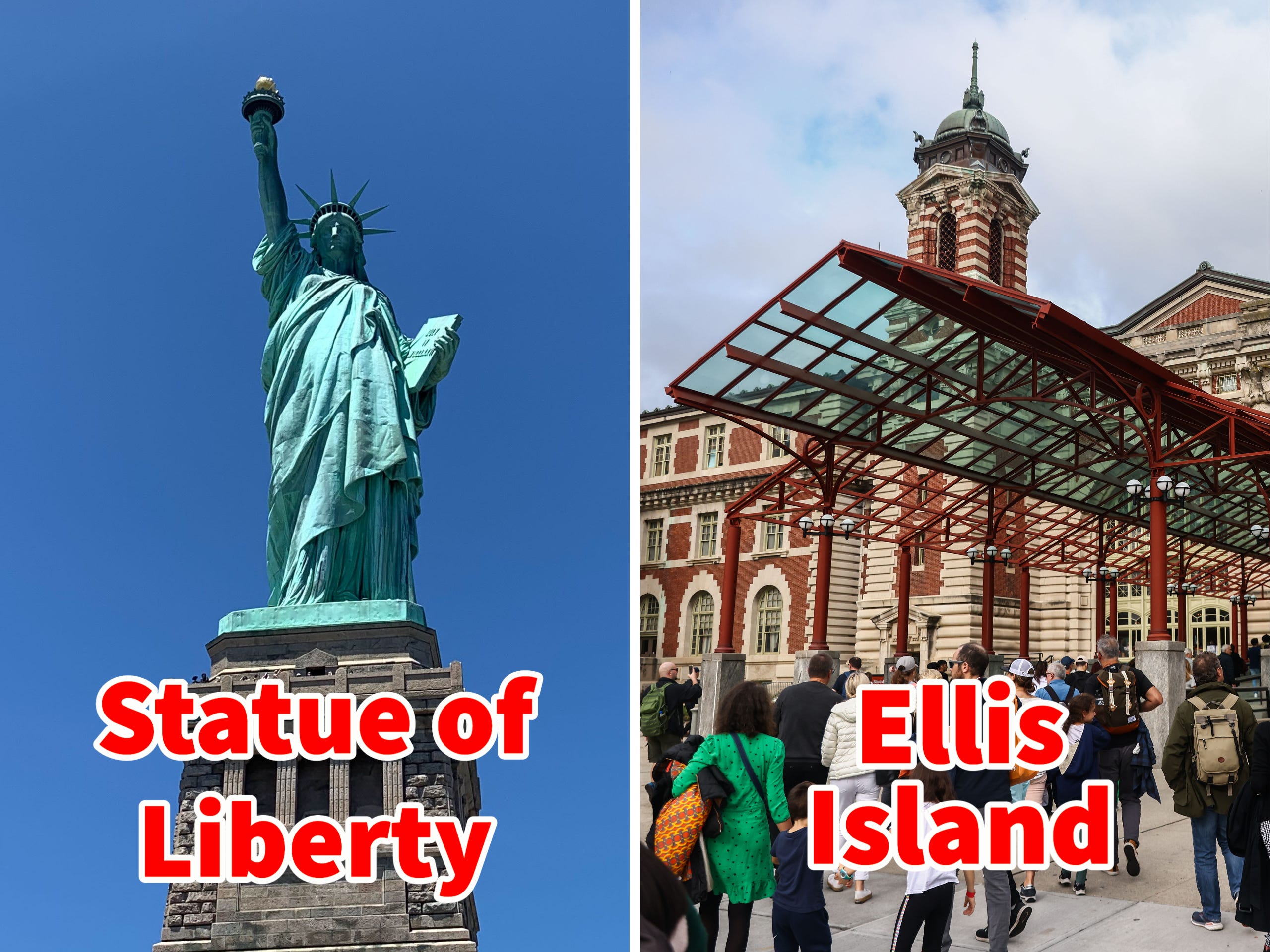 <p>Last year, during my first visit to the Statue of Liberty, I was surprised by how much I got out of the experience.</p><p>I took a tour with my parents, departing by ferry from Manhattan's Battery Park neighborhood. Our <a href="https://www.cityexperiences.com/new-york/city-cruises/statue/search-result/?date=20230815&destination=Reserve+Ticket" rel="noopener">general admissions tickets</a>, which were about $25 each, got us access to two destinations: The Statue of Liberty and Ellis Island. </p><p>The first stop was Liberty Island, home to Lady Liberty herself, where we walked around its perimeter, admiring the monument and city views. </p><p>What I really enjoyed, and will recommend to anyone visiting New York, was Ellis Island. Having seen millions of immigrants pass through, Ellis Island and its accompanying museum are a remarkable reminder of the country's immigration history.</p><p>My only regret was that I couldn't spend more time walking through the museum.</p>