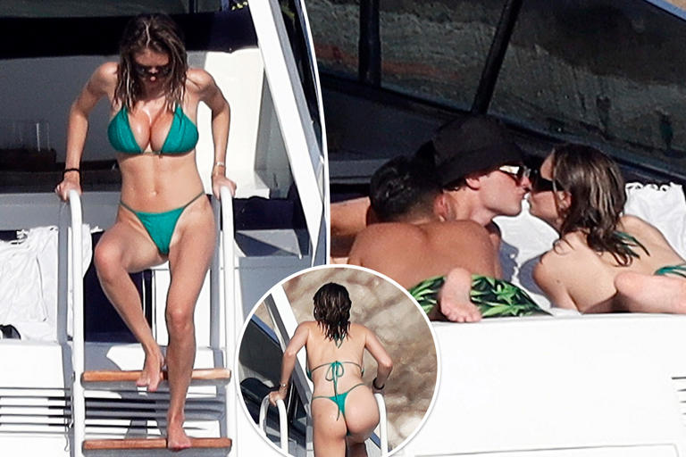 Heidi Klum’s daughter Leni, 19, puts on busty display in green bikini while on yacht in France