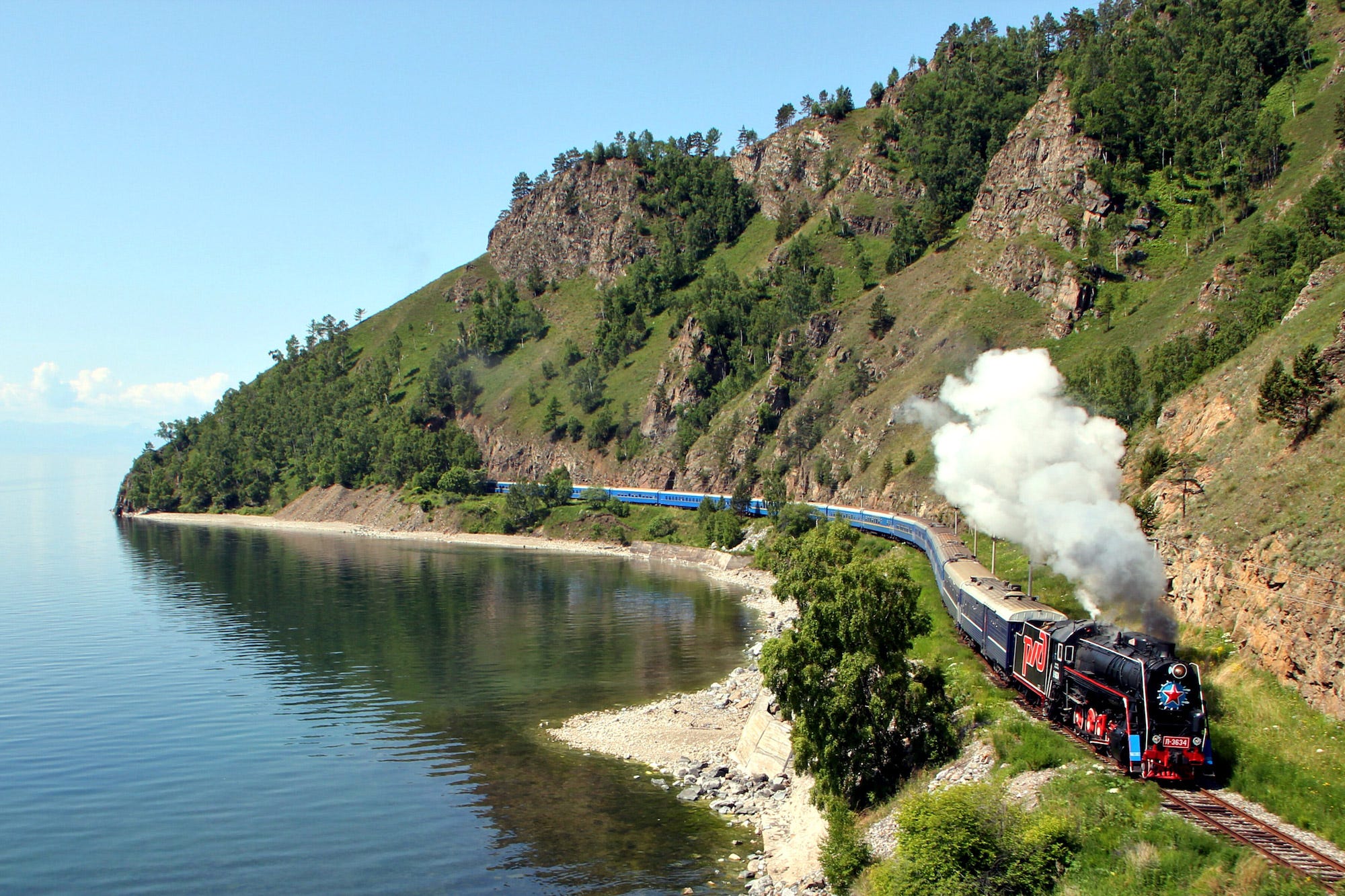 <p><strong>Country</strong>: Russia</p><p><strong>Duration of trip</strong>: 14 days</p><p><strong>Description: </strong>The Trans-Siberian Railway is the longest railway line in the world. There are several trains to choose from, like the Golden Eagle Trans-Siberian Express, which offers 14-day excursions through Russia. Traveling between Vladivostok and Moscow, the luxury train passes by endless grasslands and Lake Baikal, the deepest lake on Earth.</p><p><strong>Cost: </strong>Varied </p><p><em>Source: <a href="http://www.goldeneagleluxurytrains.com/journeys/trans-siberian-express/eastbound/" rel="nofollow noopener">Golden Eagle Luxury Trains</a></em></p>