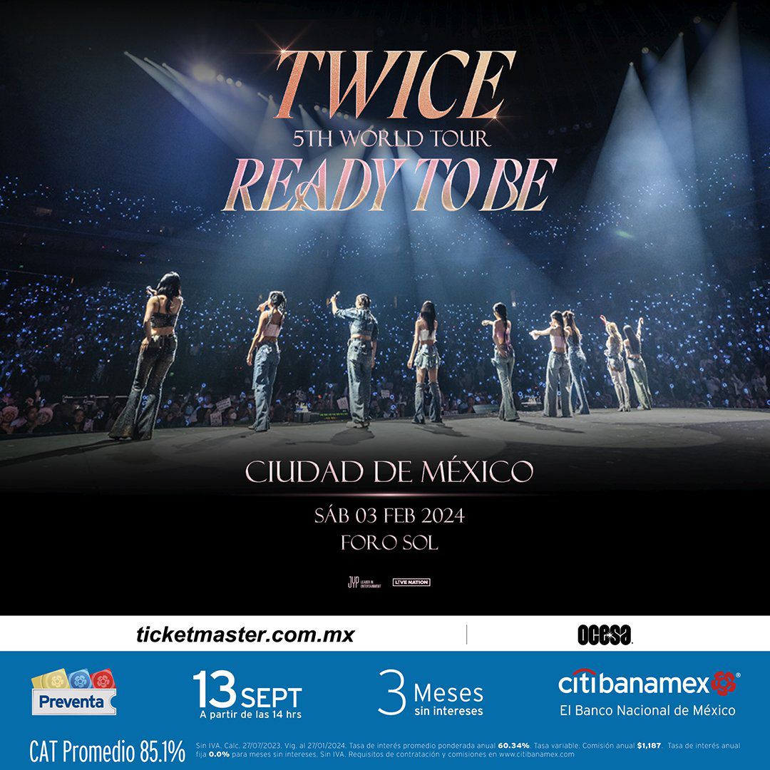 TWICE en México Anuncian segundo concierto en el Foro Sol de la CDMX