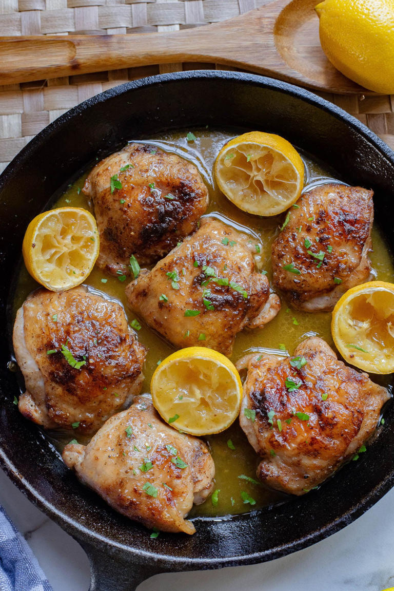 Oven Baked Greek Chicken Thighs
