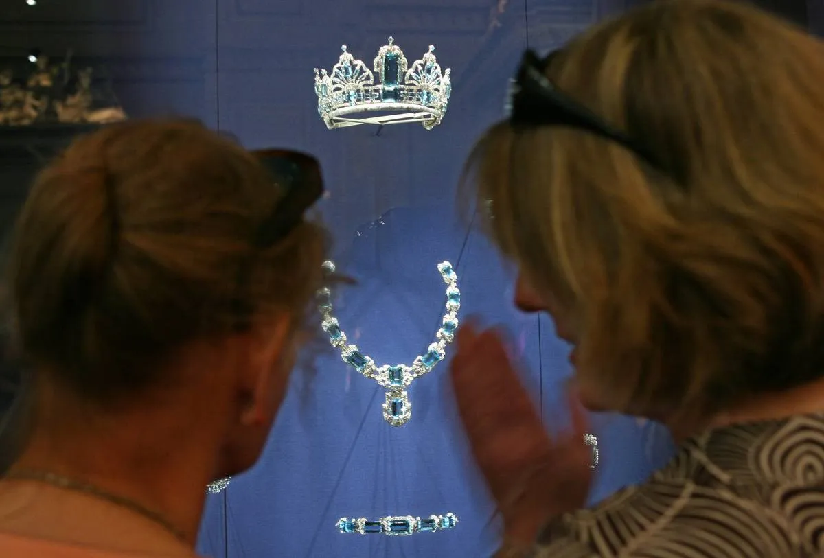 <p>Queen Elizabeth ordered Gerrard to create the <a href="https://www.thecourtjeweller.com/2016/11/the-brazilian-aquamarine-tiara.html" rel="noopener noreferrer">Brazilian Aquamarine Tiara</a> to match a pair of aquamarine earrings and a necklace she received from Brazil for her coronation. </p> <p>Over the years, the Brazilians kept gifting Her Majesty with exquisite aquamarine gems and jewelry. As she received them, she continuously swapped and added aquamarines to the tiara to make it even grander. </p>