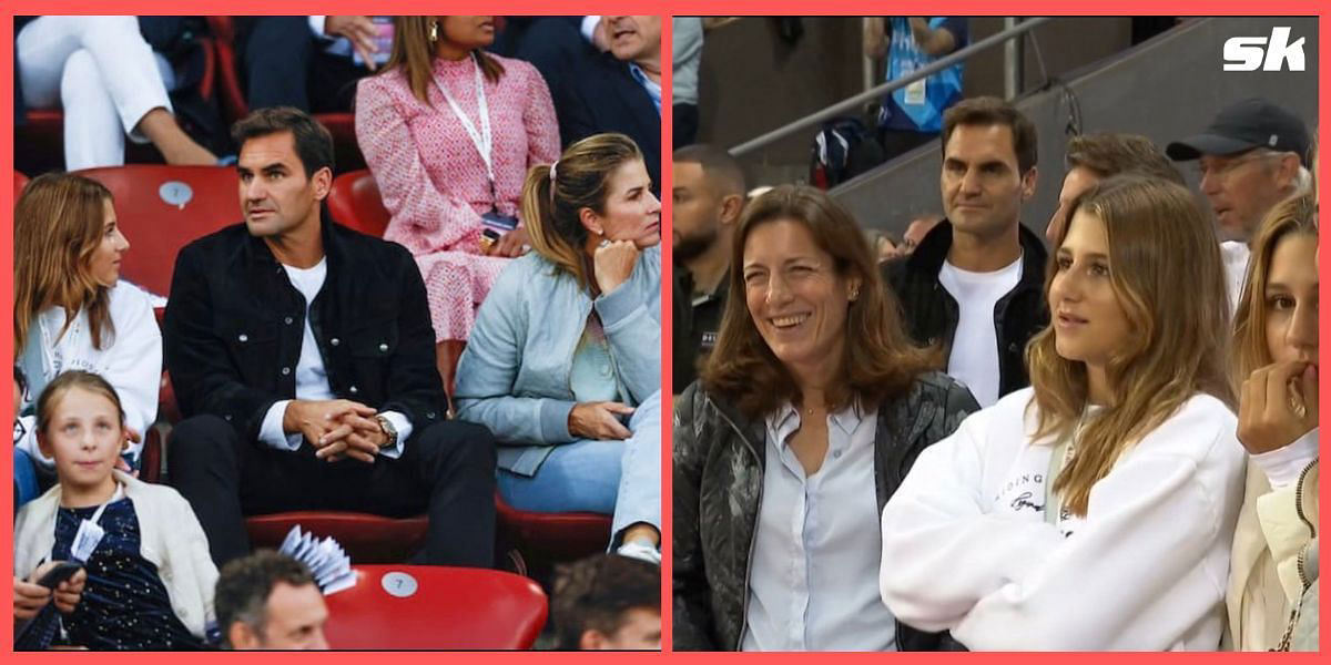 Roger Federer, wife Mirka and twin daughters attend Diamond League 2023
