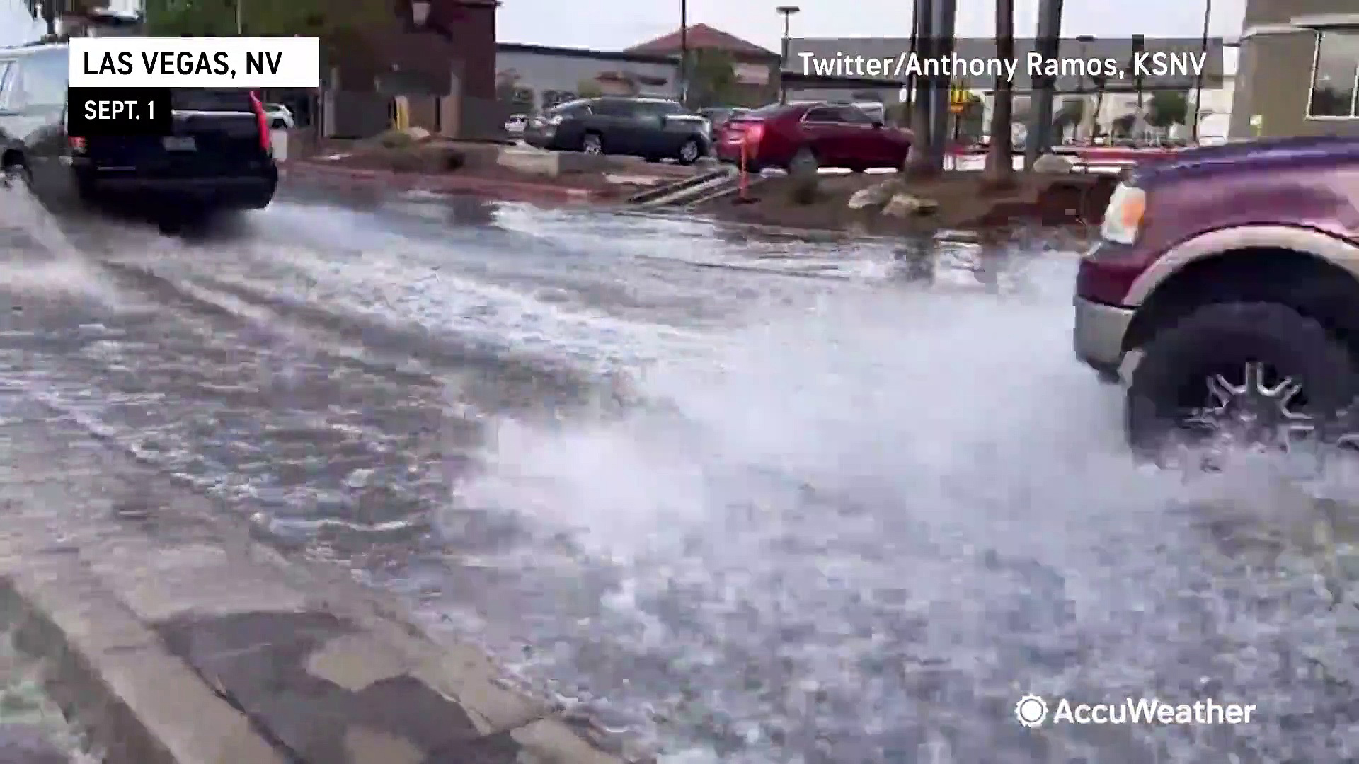 Flash floods turns busy Las Vegas streets into rivers