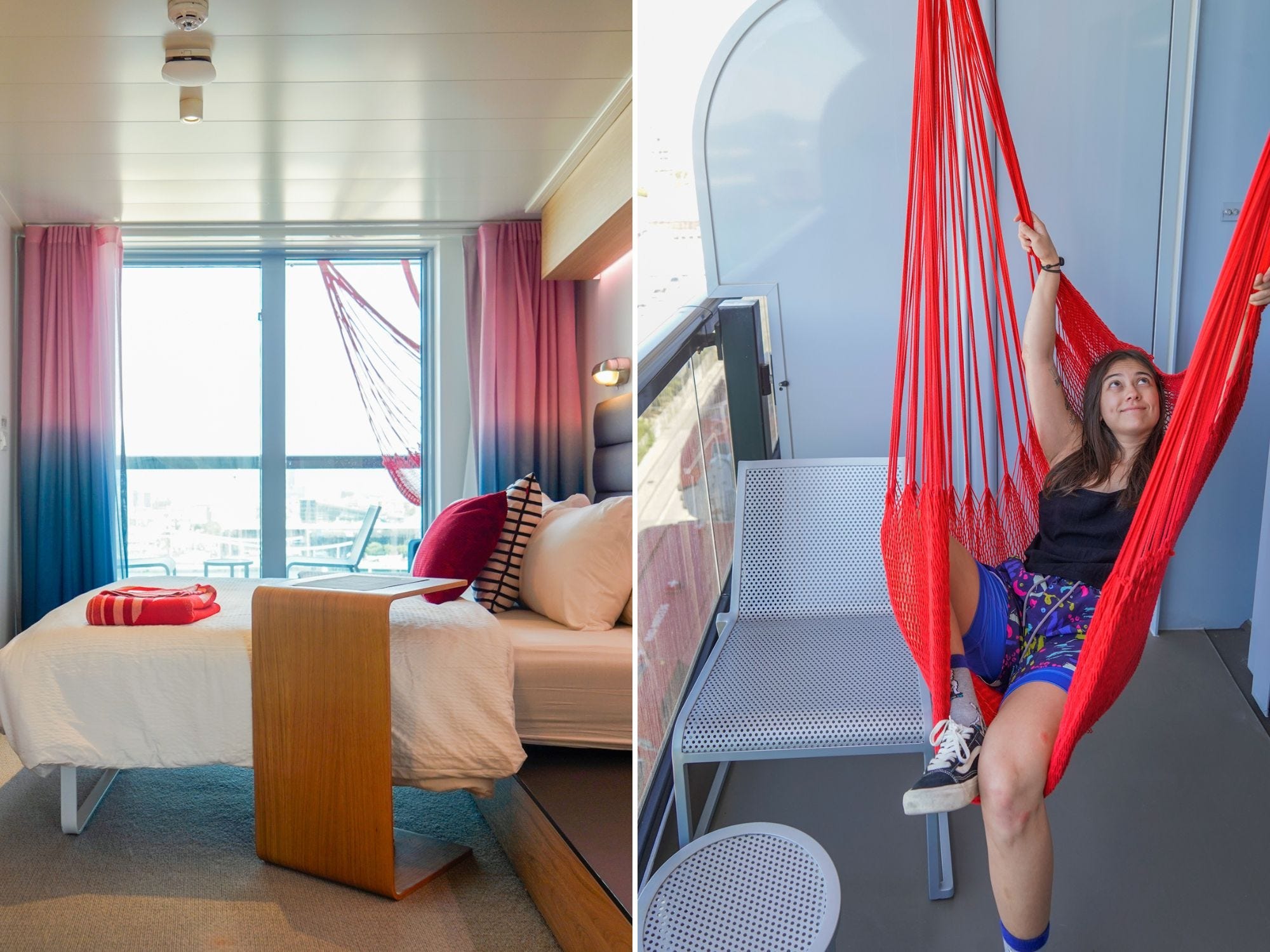 <p>The ship has 1,408 cabins and suites, <a href="https://www.virginvoyages.com/dam/jcr:5fc31980-63ac-4522-af8f-a9cb1512d200/Virgin%20Voyages%20Full%20Fact%20Sheet.pdf?pdfInline=true" rel="noopener">according to the cruise line</a>. I booked a mid-tier <a href="https://www.insider.com/virgin-voyages-sea-terrace-room-balcony-photo-cruise-cabin-tour-2023-8">stateroom with a balcony</a> — a step above sea-view cabins, which only have a window. Insider received a media rate for the cruise.</p><p>The room was 225 square feet, including the balcony. I thought the cabin made great use of the tiny space while including luxury details, from smart controls to a private terrace.</p>
