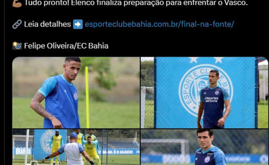 Está 100% confirmado a informação: Bahia terá novidades para surpreender Vasco em jogo decisivo